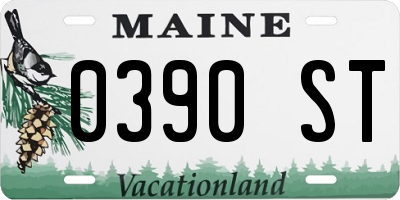 ME license plate 0390ST