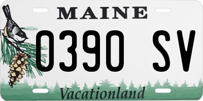 ME license plate 0390SV