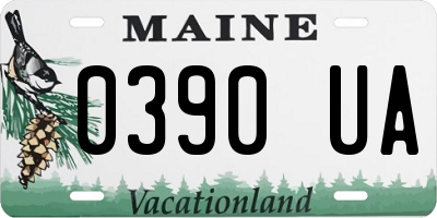 ME license plate 0390UA