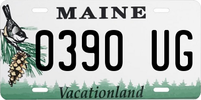 ME license plate 0390UG