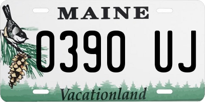 ME license plate 0390UJ