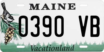 ME license plate 0390VB
