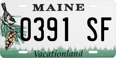 ME license plate 0391SF