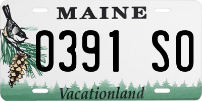 ME license plate 0391SO