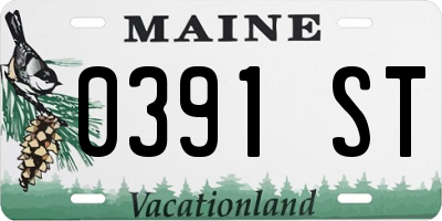 ME license plate 0391ST