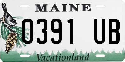ME license plate 0391UB