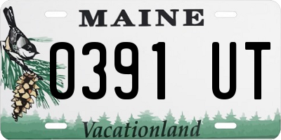 ME license plate 0391UT