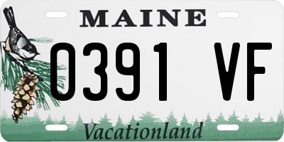 ME license plate 0391VF