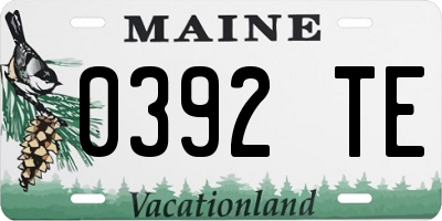 ME license plate 0392TE
