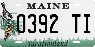 ME license plate 0392TI
