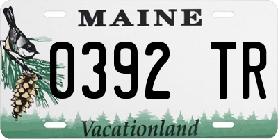 ME license plate 0392TR