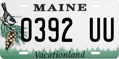 ME license plate 0392UU