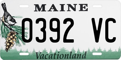 ME license plate 0392VC