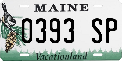 ME license plate 0393SP