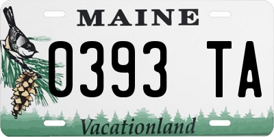 ME license plate 0393TA
