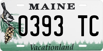 ME license plate 0393TC