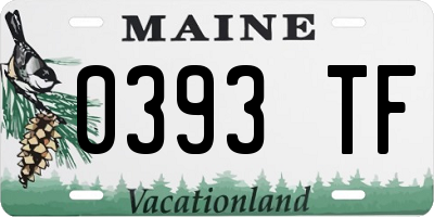 ME license plate 0393TF