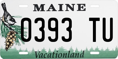 ME license plate 0393TU