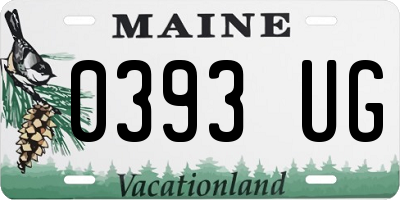 ME license plate 0393UG