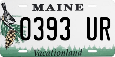ME license plate 0393UR