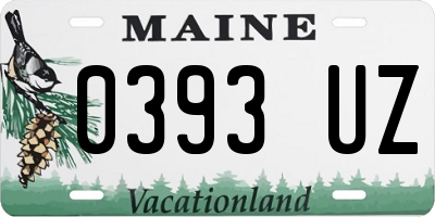 ME license plate 0393UZ