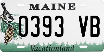 ME license plate 0393VB