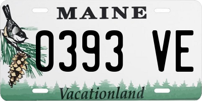 ME license plate 0393VE