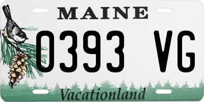 ME license plate 0393VG
