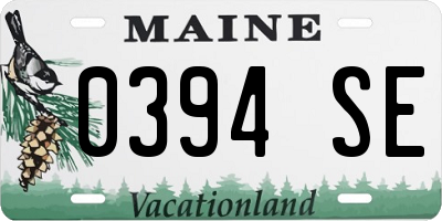 ME license plate 0394SE
