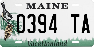ME license plate 0394TA