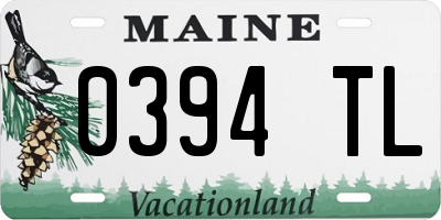 ME license plate 0394TL