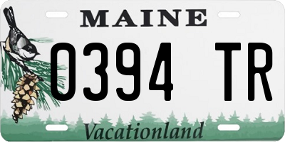 ME license plate 0394TR