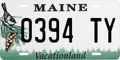 ME license plate 0394TY