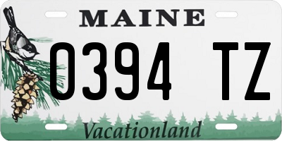 ME license plate 0394TZ