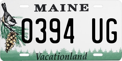ME license plate 0394UG