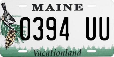 ME license plate 0394UU