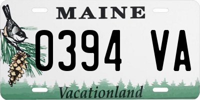 ME license plate 0394VA