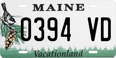 ME license plate 0394VD