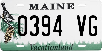 ME license plate 0394VG