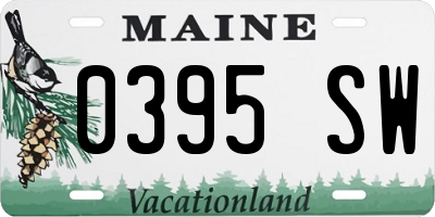 ME license plate 0395SW