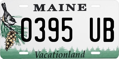 ME license plate 0395UB