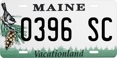 ME license plate 0396SC
