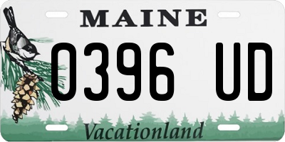 ME license plate 0396UD