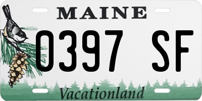 ME license plate 0397SF