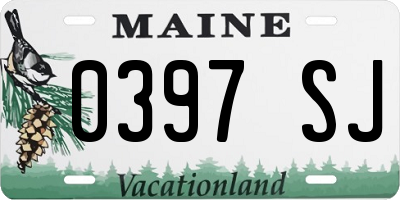 ME license plate 0397SJ