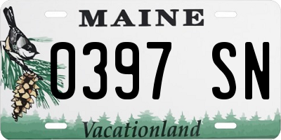 ME license plate 0397SN