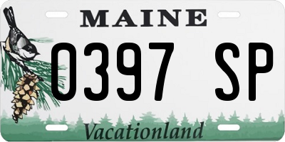 ME license plate 0397SP
