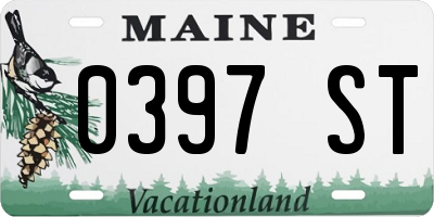 ME license plate 0397ST