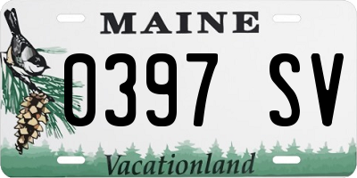 ME license plate 0397SV