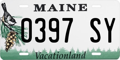 ME license plate 0397SY